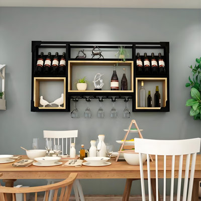 Small Wall Mounted Wine Rack by L Wall-hanging Wine Rhythm
