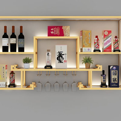 Creative wall-mounted wine rack by L Wall-hanging Wine Rhythm