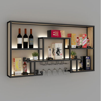 Creative wall-mounted wine rack by L Wall-hanging Wine Rhythm