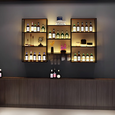 Simple multi-layer wall-mounted wine rack