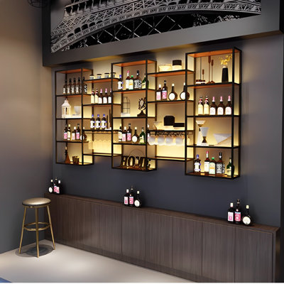 Simple multi-layer wall-mounted wine rack