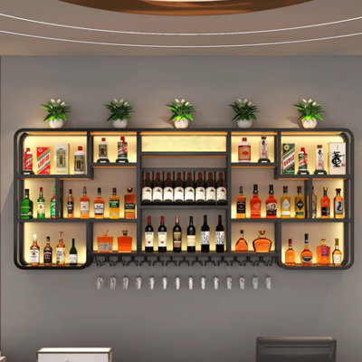 Multi-tier wall mounted wine rack by L Wall-hanging Wine Rhythm