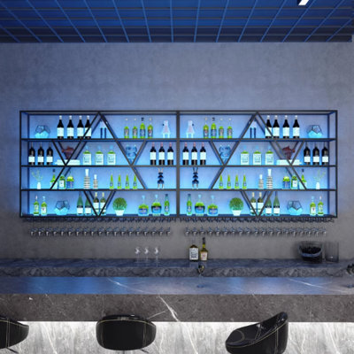 Polygonal Wall Mounted Wine Rack