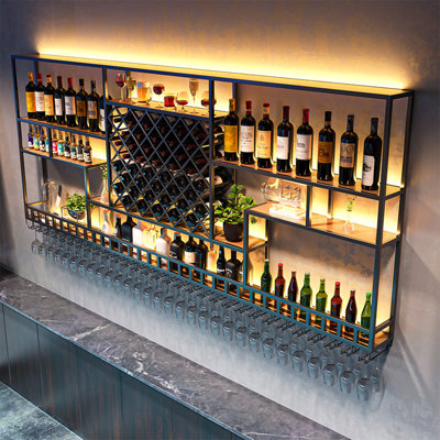 Simple industrial style wine rack