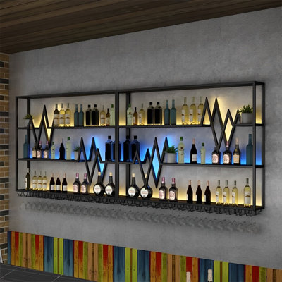 Soundwave Wall Mounted Wine Rack by L Wall-hanging Wine Rhythm