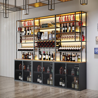 Modern Minimalist Wine Cabinet by L Wall-hanging Wine Rhythm