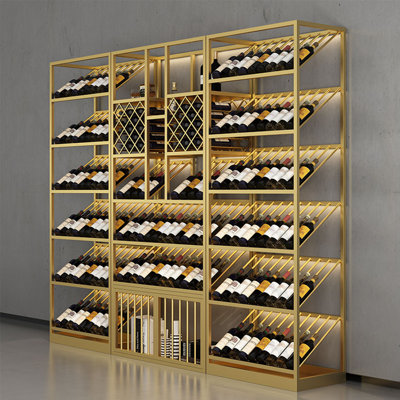 Winery Floor Standing Creative Multi-Tier Wine Cooler by L Wall-hanging Wine Rhythm
