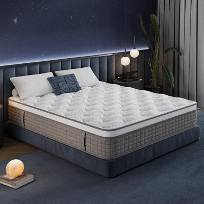 12" Medium Firm Mattress With Memory Foam, Single Pocket Coils For Superior Motion Isolation & Edge Support, Certipur-Us Certified by Alwyn Home
