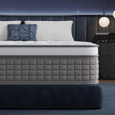 12" Medium Firm Mattress With Memory Foam, Single Pocket Coils For Superior Motion Isolation & Edge Support, Certipur-Us Certified by Alwyn Home
