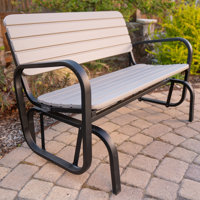 Outdoor Gliding Metal Bench by Lifetime