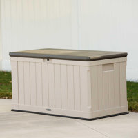 Lifetime 116 Gallons Gallon Water Resistant High Density Polyethylene Lockable Deck Box in Brown by Lifetime