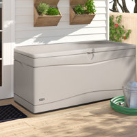 Lifetime 130 Gallon Water Resistant Plastic Lockable Deck Box by Lifetime