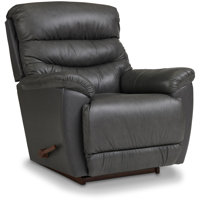Joshua Manual Leather Match Rocking Recliner by La-Z-Boy