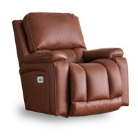 Greyson Leather Match Power Rocking Recliner with Power Headrest and Lumbar