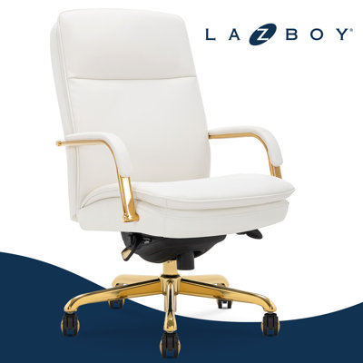 La-Z-Boy Opus Executive Mid-Back Office Chair, Channel-Tufted Seat And Back, Double-Layer Cushion