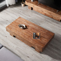 Log style simple coffee table by LIZIYE