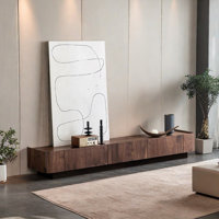 Modern Walnut Floor TV Stand
