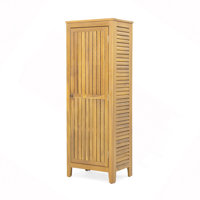 Acacia Wood Cabinet by MIAMI CUSTOM FURNITURE & UPHOLSTERY LLC