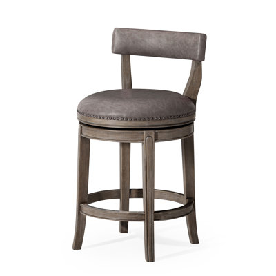 Maven Lane Alexander Stool with Faux Leather Upholstery by Maven Lane