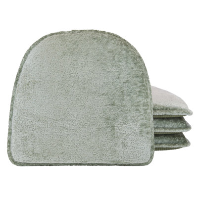 Klear Vu The Gripper Non-Slip Plush Designer Dining Kitchen Chair Pads, 15" x 16" x 2", Set of 8 by Klear Vu