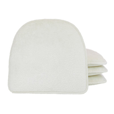 Klear Vu The Gripper Non-Slip Plush Designer Dining Kitchen Chair Pads, 15" x 16" x 2", Set of 4 by Klear Vu