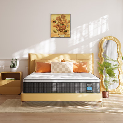 Medium Hybrid Mattress With Pocket Springs And High Resilience Foam, Mattress In A Box, Oeko-Tex Certified by Mubulily