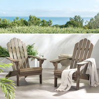 Lilwenn Solid Wood Foldable Adirondack Chair by Dovecove