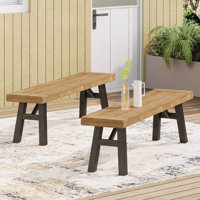 Tacito Wooden Picnic Bench by Latitude Run