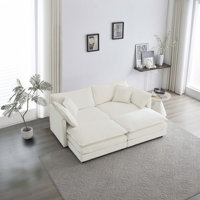 Jeffers Chenille Fabric Upholstered 4-Piece Sectional Sofa by Ebern Designs