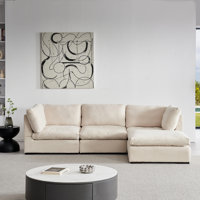 Draven Fabric Upholstered 3-Seater Sofa With Ottoman by NFusion