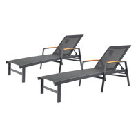 Alfredo Outdoor Mesh Chaise Loung by Ebern Designs