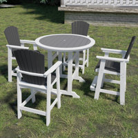 Shutesbury HIPS Outdoor Adirondack Bar Set