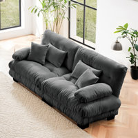 Stoughton Modern 2-Seater Chenille Upholstered Sofa by Lark Manor