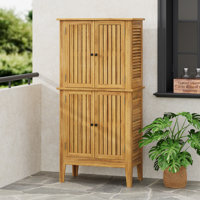 Kyree Patio Acacia Wood Cabinet by NFusion