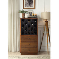 Choung Bar Wine Cabinet with 25-Bottle Rack & 3 Drawers