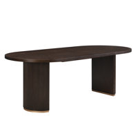 Krisslyn Oval Wood Dining Table With Double Pedestal Base by Ebern Designs