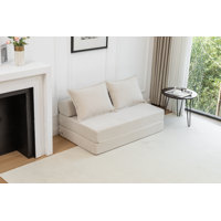 Jorgensen Foldable Sleeper Lounge Chair with Lumbar Pillow by Laurel Foundry Modern Farmhouse