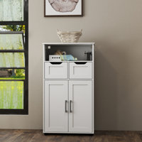 Ivera Wooden Storage Cabinet with Drawers & Adjustable Shelves by Ebern Designs