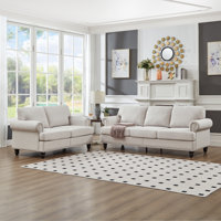 Gladyne Upholstered Sofa Set with Nailhead Trim & Storage