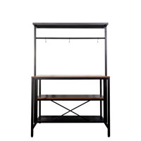 Gatherwood Rustic Modern Kitchen Island With 3 Tier Shelf And Versatile Storage by 17 Stories