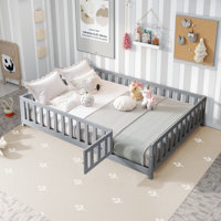 Brizo Montessori Floor Bed With Fence, Safe And Stylish by Harriet Bee