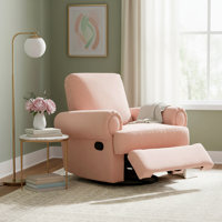 Claverton Manual Swivel Rocker Recliner With Chenille Upholstery