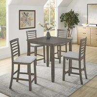 Xyora Retro Dining Bar Table Set with Ergonomic Chairs, Space-Saving Storage