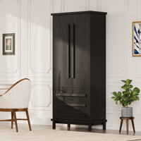 Arden 70" Modern Wooden Kitchen Pantry Cabinet With Adjustable Shelves And Drawers by NFusion