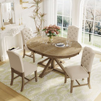Harmonique Retro Elegance Dining Set with Extendable Butterfly Leaf by NFusion