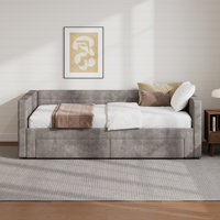 Formora Modern Chenille Extendable Daybed with Trundle by NFusion