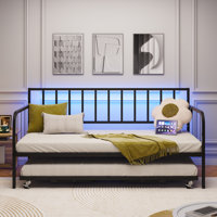 Asher Heavy Duty Metal Daybed with Trundle by NFusion