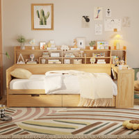 Dreamlet Modern Daybed with Storage and Study Desk by NFusion