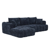 Chennova Modern Chenille Sectional Sofa with Tufted Design and Pocket Spring Structure by NFusion