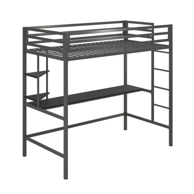 Maxwell Metal Loft Bed with Built-in-Desk by Novogratz by Novogratz